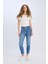 Lina Comfort Mom Yüksek Bel Bilek Boy Jean Yıkamalı Pantolon E3439AXNS 3