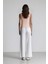 Wide Leg Çift Cepli Yüksek Bel Geniş Paça Beyaz Palazzo Pantolon F2662AX25SM 7