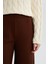 Relax Fit Triko Pantolon Geniş Bol Paça Basic Düz Beli Lastikli E2940AX24WN 4
