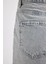 Mom Fit Yüksek Bel Kesik Uçlu Paça Jean Şort B7684AX24HS 6
