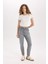 Lina Comfort Mom Yüksek Bel Bilek Boy Jean Yıkamalı Pantolon E3438AXNS 3