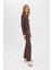 Coool Flare Fit Esnek Belli İspanyol Paça Ribana Pantolon E0628AX25SP 2