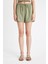 Regular Fit Normal Bel Keten Karışımlı Şort D0967AX24HS 4