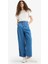 Culotte Beli Lastikli Kısa Paça Bilek Boy Jean Pantolon E3041AX25SM 3