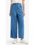 Culotte Beli Lastikli Kısa Paça Bilek Boy Jean Pantolon E3041AX25SM 4