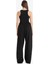 Wide Leg Çift Cepli Beli Lastikli Standart Boy Keten Karışımlı Siyah Pantolon E1981AX25SM 6