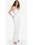 Wide Leg Çift Cepli Beli Lastikli Standart Boy Keten Karışımlı Beyaz Pantolon E1981AX25SM 3