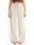 Wide Leg Çift Cepli Beli Lastikli Standart Boy Keten Karışımlı Pantolon E1981AX25SM 4