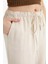 Wide Leg Çift Cepli Beli Lastikli Standart Boy Keten Karışımlı Pantolon E1981AX25SM 5
