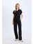 Wide Leg Klasik Kumaş Pantolon Basic Düz Geniş Bol Paça Çift Cepli Yüksek Bel Standart Boy D4360AX25SP 2