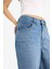 Yüksek Bel Jean Bermuda Şort E1603AX25SM 6