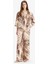 Wide Leg Desenli Modal Kumaş Palazzo Pantolon Yüksek Bel Düz Geniş Paça E8599AX25SM 5