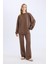 Klasik Kumaş Palazzo Pantolon Wide Leg Geniş Bol Paça Çift Cepli Yüksek Bel Standart Boy Basic Düz D4360AX25SP 5