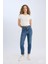 Lina Comfort Fit Yüksek Bel Bilek Boy Jean Yıkamalı Pantolon E3440AXNS 1