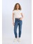 Lina Comfort Fit Yüksek Bel Bilek Boy Jean Yıkamalı Pantolon E3440AXNS 2