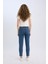 Lina Comfort Fit Yüksek Bel Bilek Boy Jean Yıkamalı Pantolon E3440AXNS 6