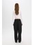 Klasik Kumaş Pantolon Wide Leg Geniş Bol Paça Fleto Cepli Yüksek Bel Standart Boy Basic Düz D8150AX24AU 7