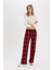 Coool Wide Leg Kareli Kumaş Pijama Pantolon Geniş Bol Paça Beli Cepli Lastikli Normal Bel D9547AX25SP 1
