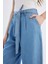 Wide Leg Yüksek Bel Kuşaklı Geniş Paça Uzun Jean Pantolon D2433AX24SM 5