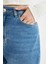 Mary Vintage Straight Fit Yüksek Bel Paça Ucu Kesik Bilek Boy Jean Yıkamalı Pantolon C7367AX24AU 5
