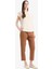 Lastikli Bel Bağcıklı Basic Düz Paça Jogger Pantolon D2573AX25SP 4