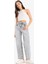 Straight Fit Yüksek Bel Kısa Paça Jean Yıkamalı Pantolon E8013AX25SM 1
