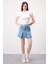 Fashion Fit Pileli Jean Mini Etek B9853AX24SM 1