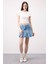 Fashion Fit Pileli Jean Mini Etek B9853AX24SM 2
