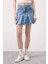 Fashion Fit Pileli Jean Mini Etek B9853AX24SM 4
