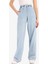Yüksek Bel Geniş Paça Uzun Yumuşak Jean Pantolon E1703AX25SM 4