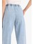 Yüksek Bel Geniş Paça Uzun Yumuşak Jean Pantolon E1703AX25SM 6