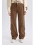 Straight Fit Gabardin Pantolon Kargo Cepli Normal Bel Düz Paça D3762AX24AU 5