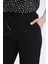 Jogger Pantolon Keten Görünümlü Cepli Yüksek Bel Düz Paça R0433AZ25SP 5