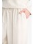 Keten Karışımlı Pantolon Wide Leg Geniş Bol Paça Basic Düz Çift Cepli Yüksek Bel Standart Boy C6021AX25SP 5