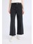 Culotte Yüksek Bel Rahat Kalıp Bilek Boy İspanyol Paça Kemerli Jean Yıkamalı Pantolon D5887AX25SP 4