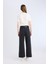 Culotte Yüksek Bel Rahat Kalıp Bilek Boy İspanyol Paça Kemerli Jean Yıkamalı Pantolon D5887AX25SP 6