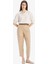 Carrot Fit Gabardin Kumaş Pantolon Kemerli Yüksek Bel Kısa Paça D2732AX25SP 1