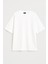 Kadın Bisiklet Yaka Oversize %100 Pamuk t-Shirt 2