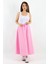 Kadın Alya Pembe Cepli Poplin Etek 3