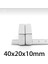 4 Adet 40MM x 20MM x 10MM Çok Güçlü Diktörtgen Neodyum Mıknatıs 1