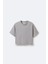 Kadın Crop Grey T-Shirt L 1