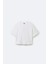 Kadın Crop White T-Shirt M 2