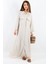 Prive Kadın Plain Bej %100 Viskon Maksi Boy Cepli Yazlık Uzun Elbise 1