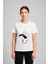 Kadın Bisiklet Yaka %100 Pamuk Fethiye Baskılı Kısa Kollu T-Shirt 1
