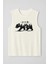 Erkek %100 Pamuk Bisiklet Yaka Bear Baskılı Kolsuz T-Shirt 4
