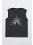Erkek %100 Pamuk Bisiklet Yaka Pusula Baskılı Kolsuz T-Shirt 2