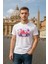 Erkek Bisiklet Yaka %100 Pamuk Antalya Baskılı Kısa Kollu T-Shirt 1