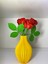 Sarı Dekoratif 3D Baskı Plastik Vazo – Modern Masa ve Raf Dekoru 3