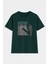 Erkek Rahat Kesim Bisiklet Yaka Baskı Detay T-Shirt 2