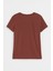 Kadın V Yaka Kısa Kollu Düz T-Shirt 3